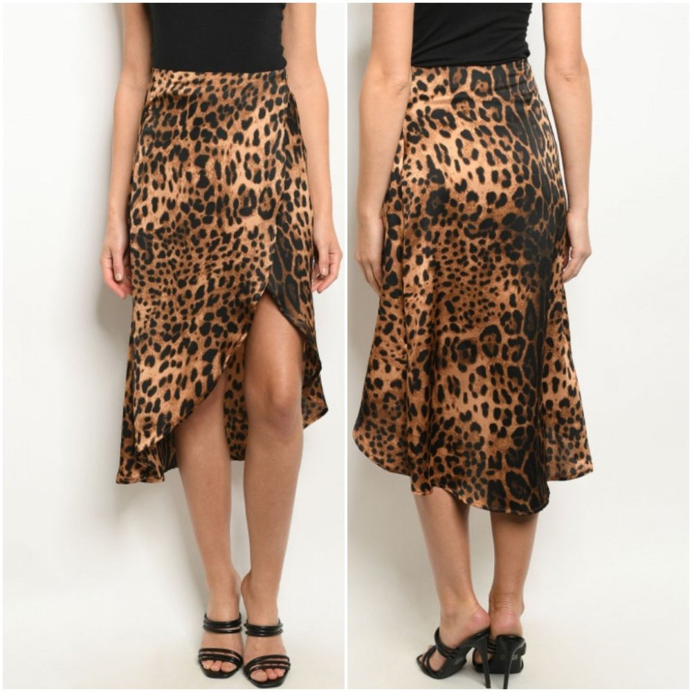 #7 Leopard high / low skirt